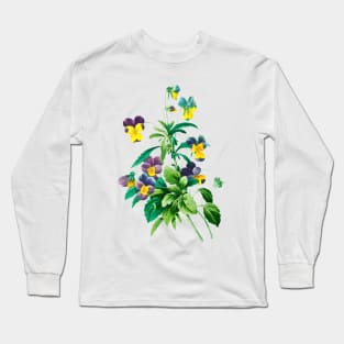 Viola - Botanical Illustration Long Sleeve T-Shirt